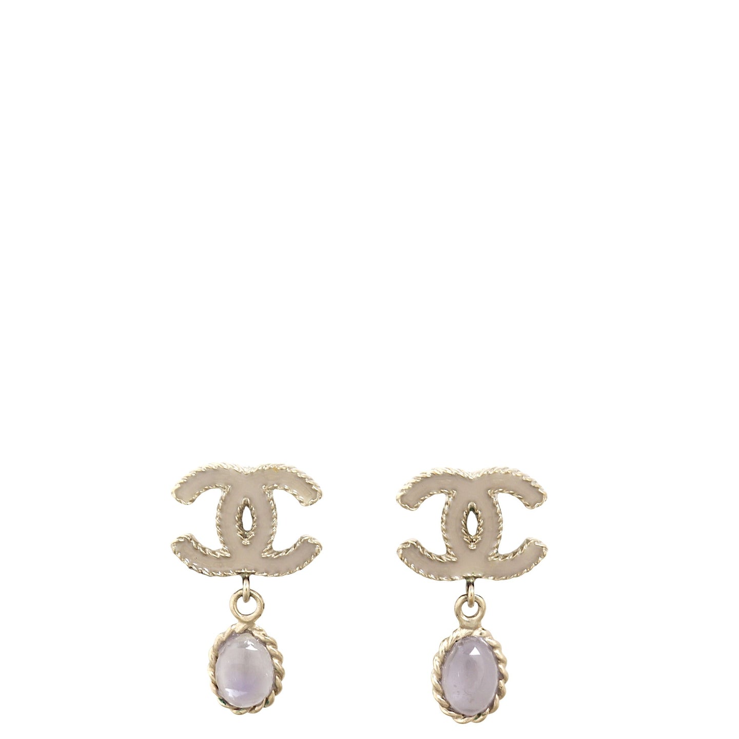 Chanel CC Resin Drop Earrings