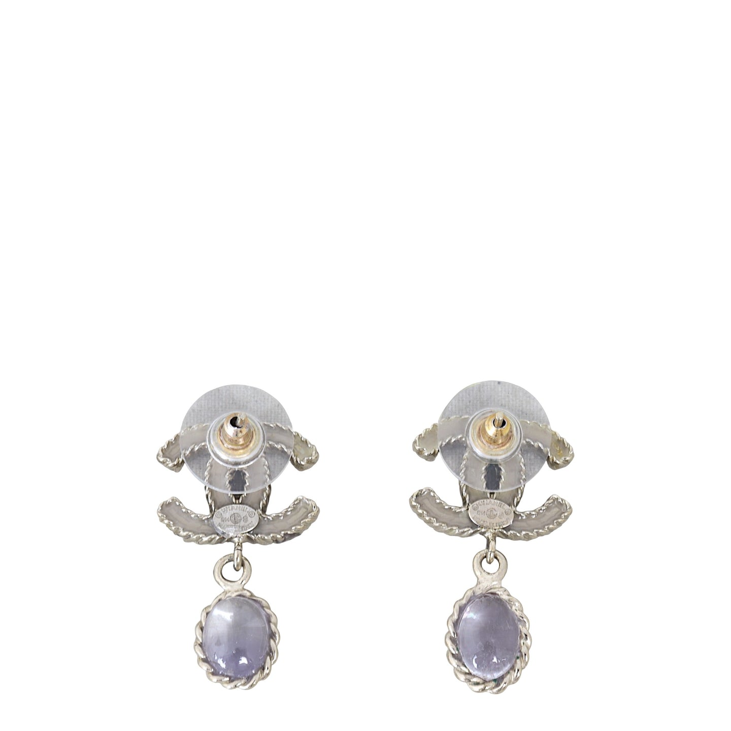 Chanel CC Resin Drop Earrings