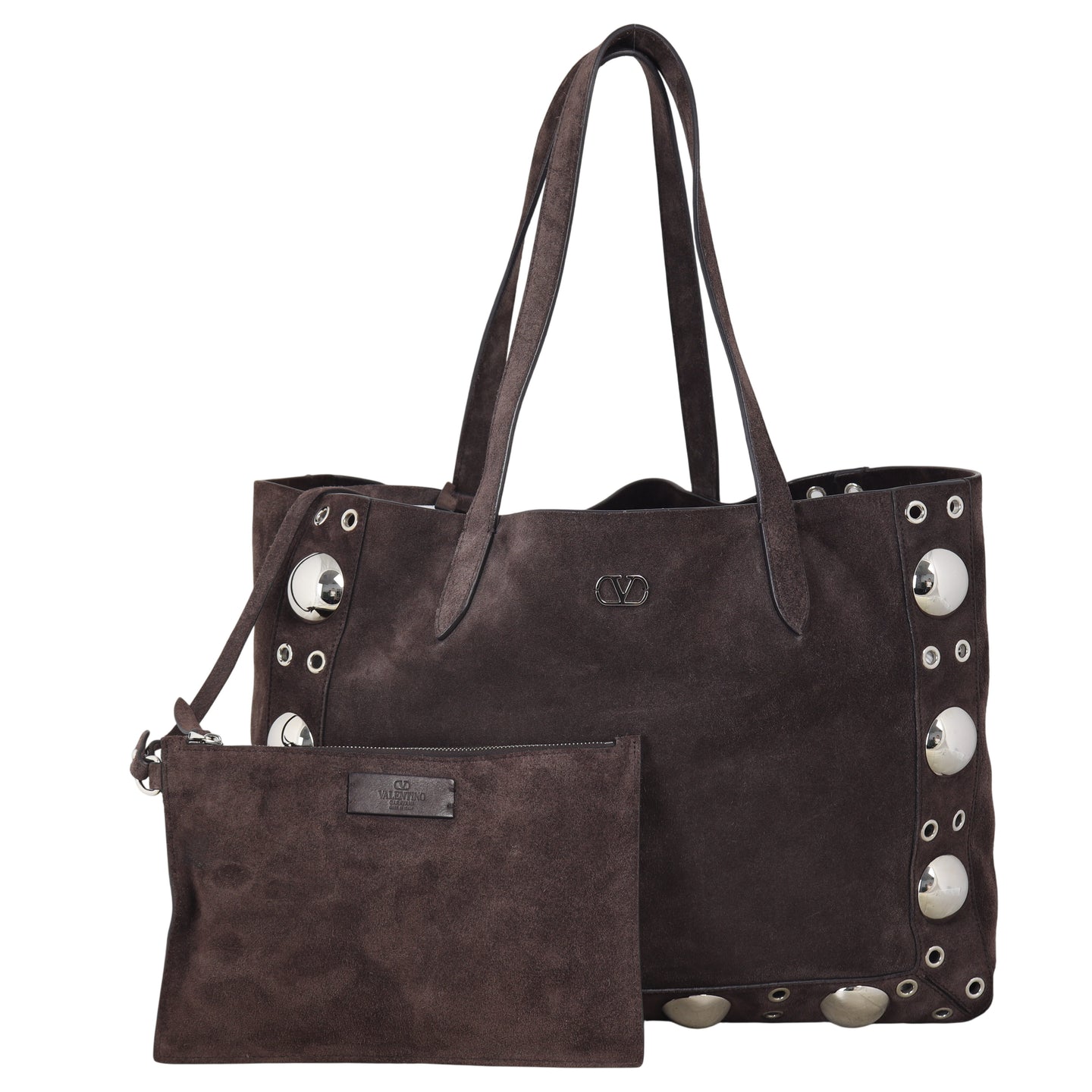 Valentino Nellcote Suede Shopping Bag Medium