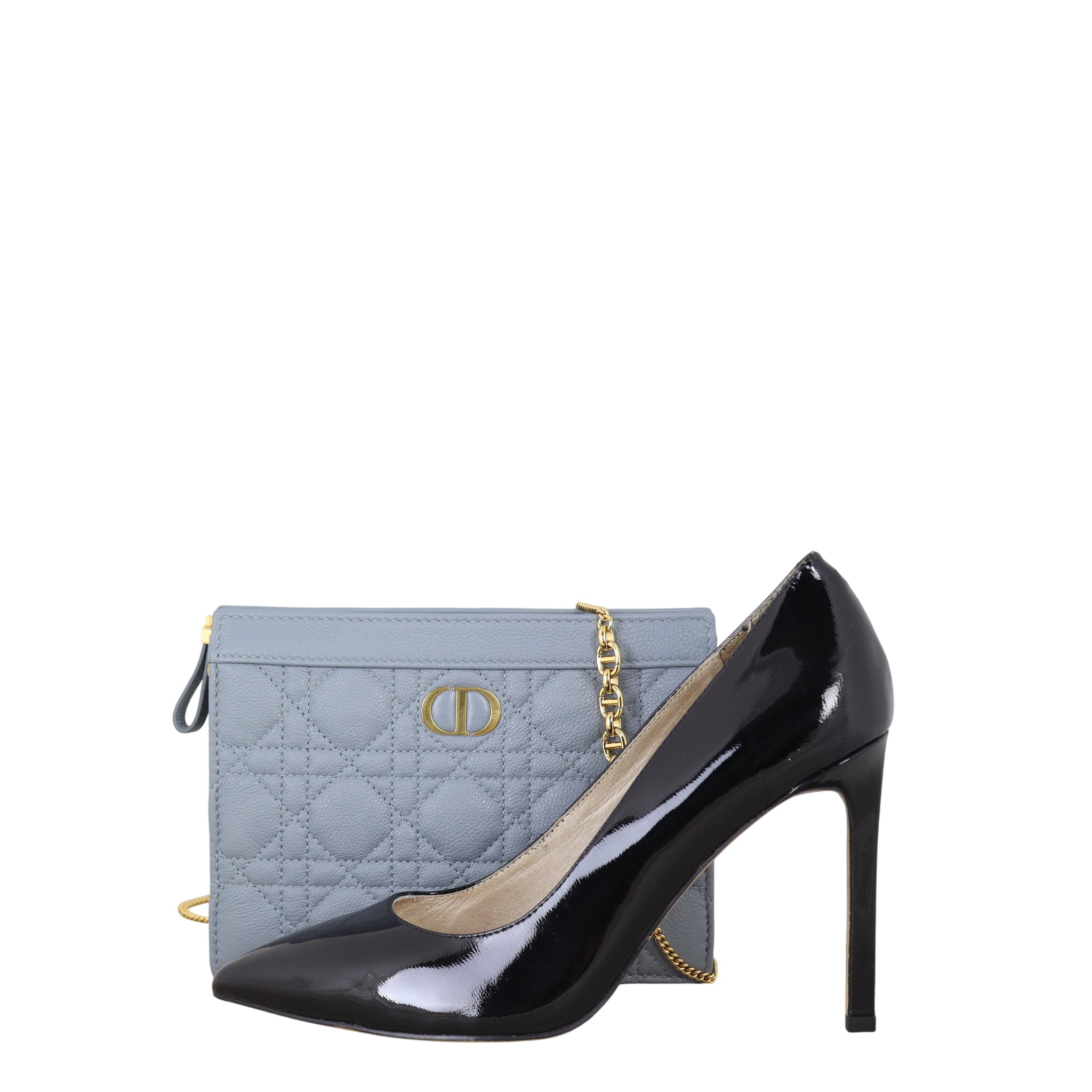 Dior Caro Zip Pouch on Chain