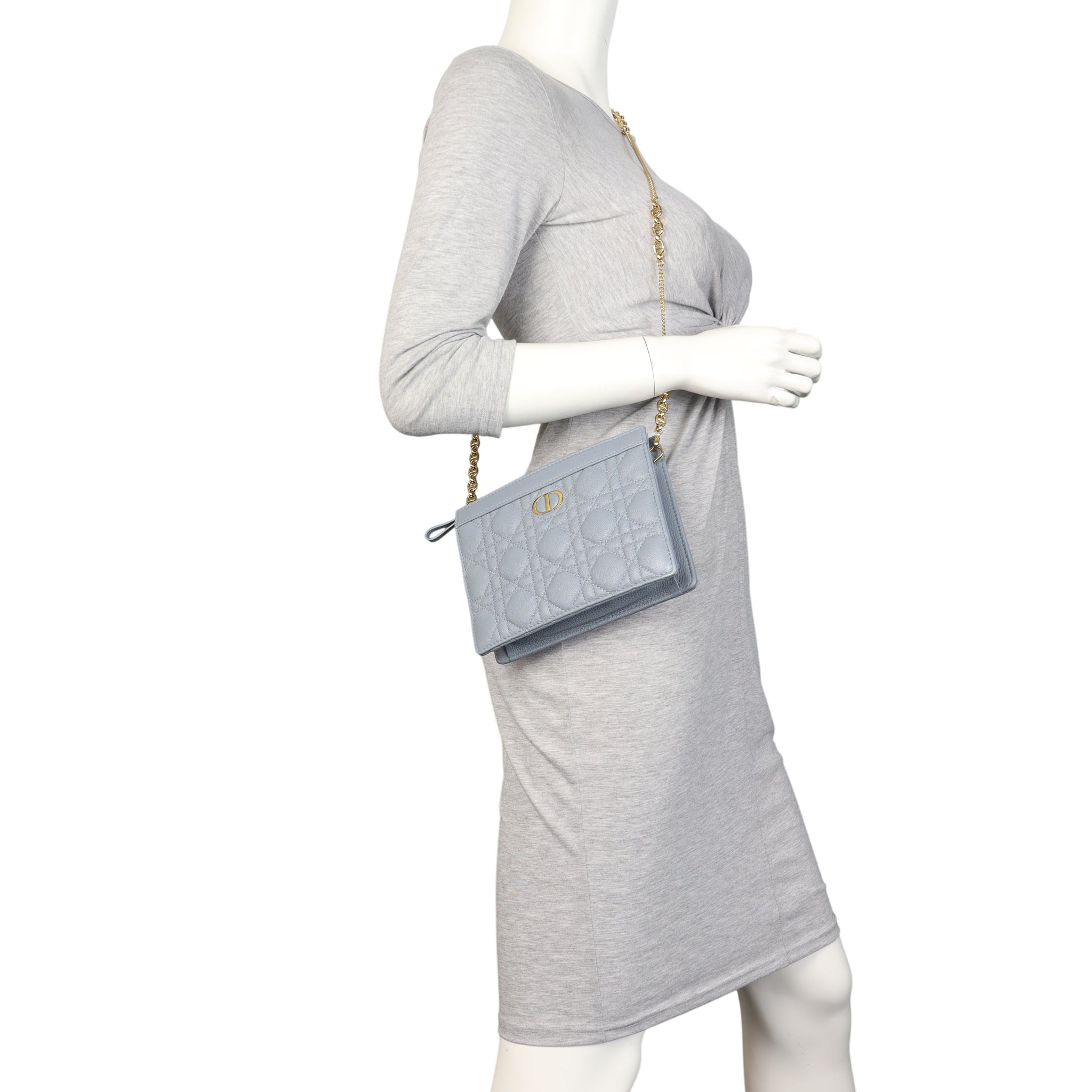 Dior Caro Zip Pouch on Chain