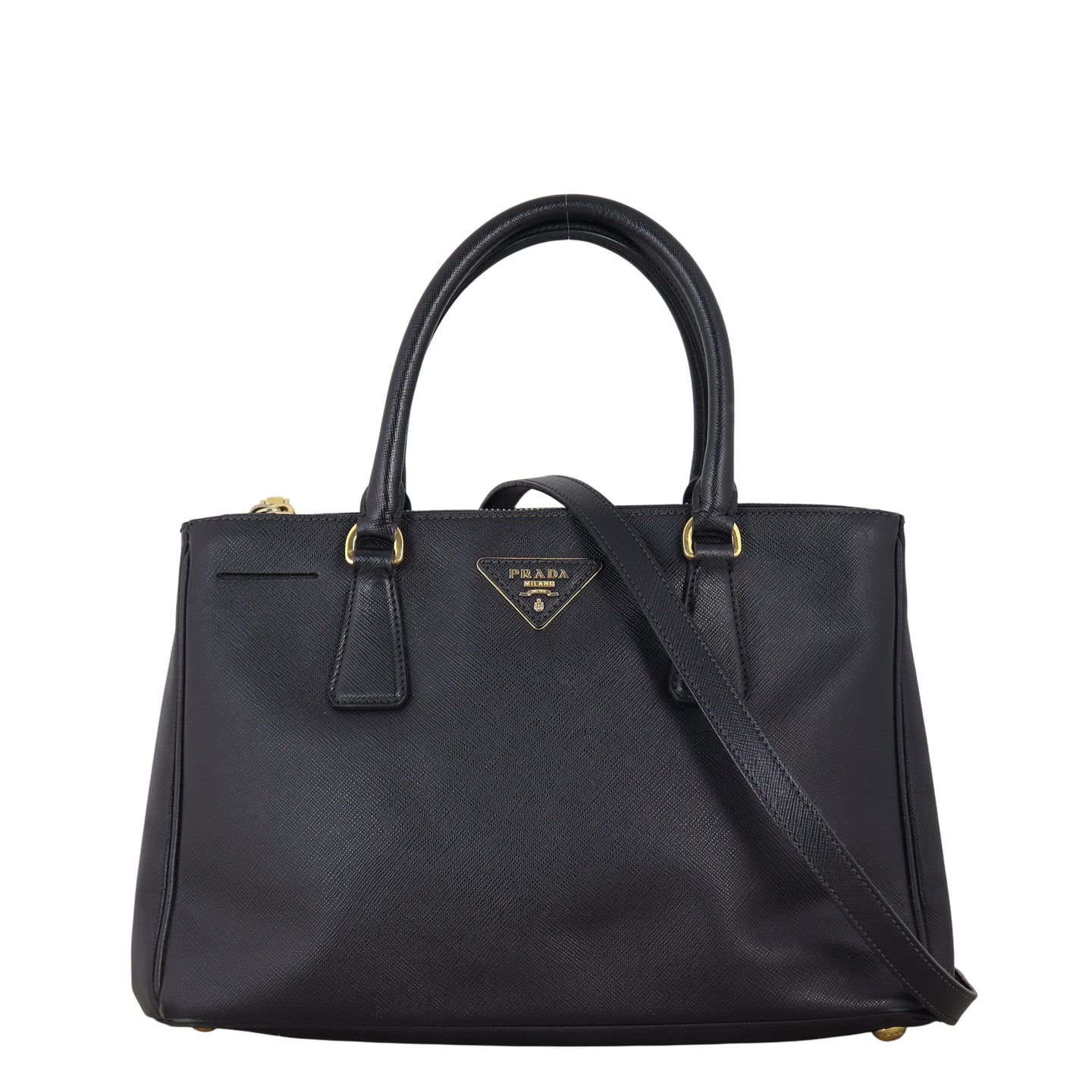 Prada Saffiano Lux Galleria Double Zip Tote Small