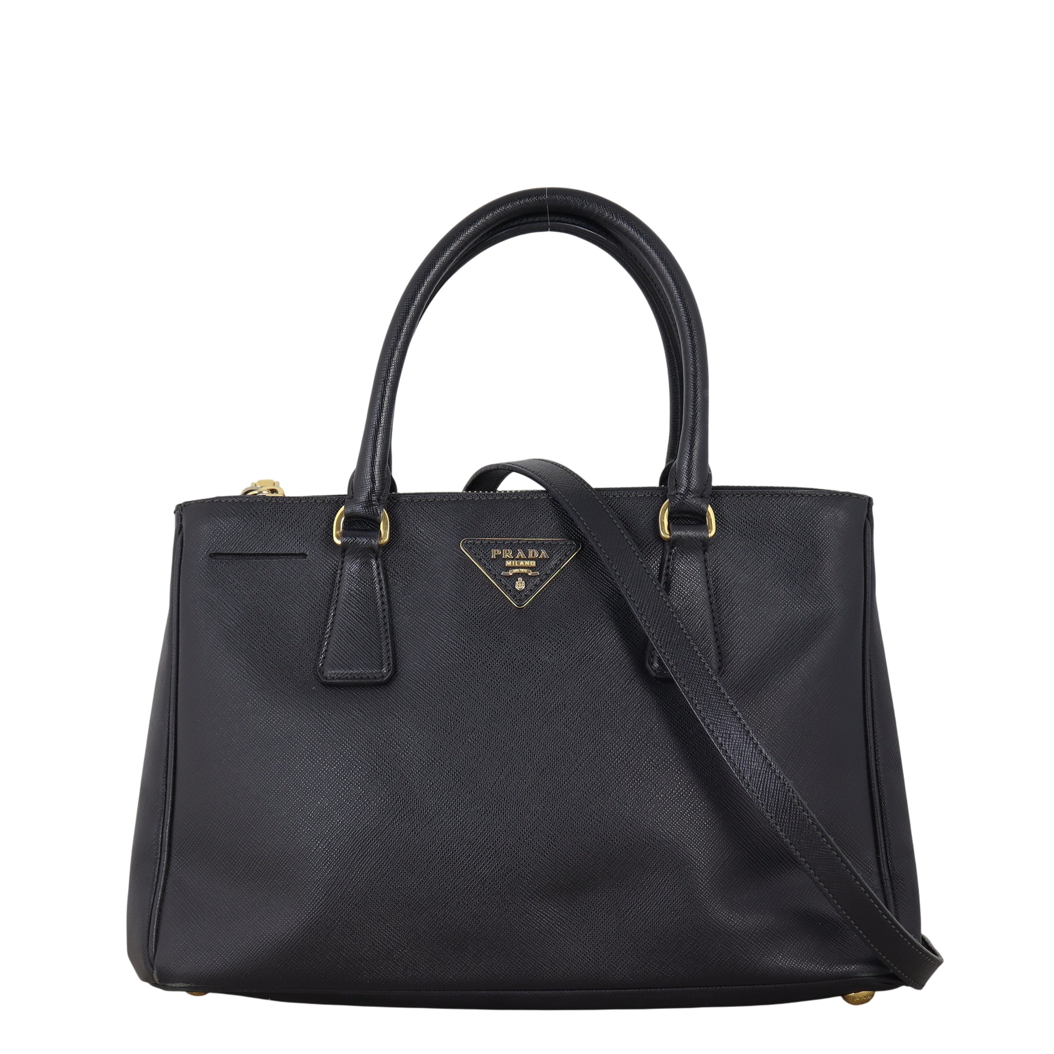 Prada Saffiano Lux Galleria Double Zip Tote Small
