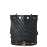 Chanel Paris Cosmopolite Bucket Bag Chevron