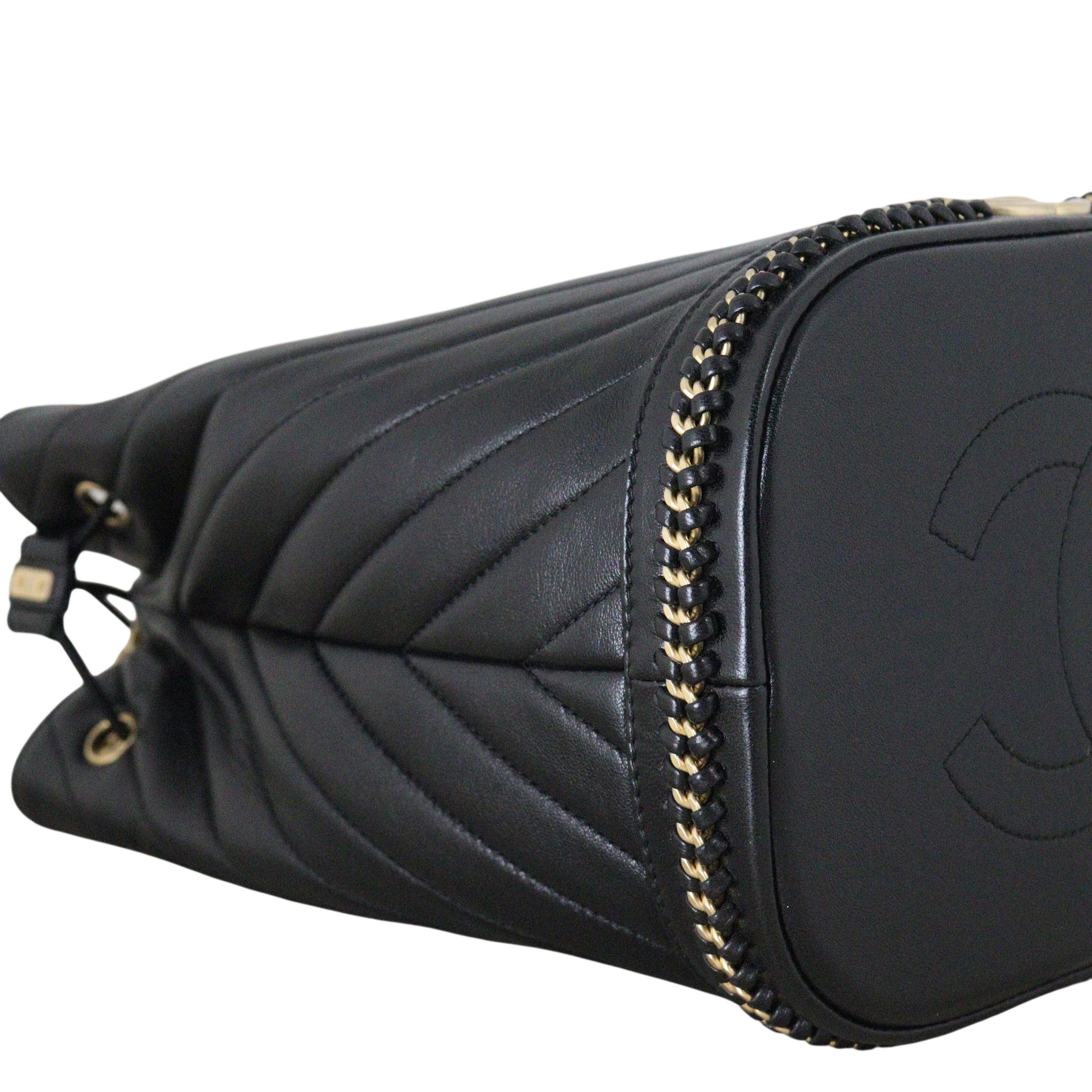 Chanel Paris Cosmopolite Bucket Bag Chevron