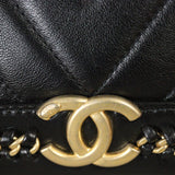 Chanel Paris Cosmopolite Bucket Bag Chevron