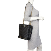Chanel Paris Cosmopolite Bucket Bag Chevron