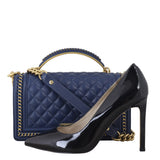 Chanel Boy Old Medium Paris-Rome Chain Top Handle