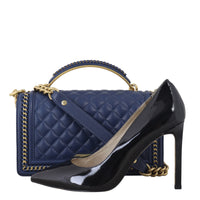 Chanel Boy Old Medium Paris-Rome Chain Top Handle