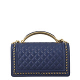 Chanel Boy Old Medium Paris-Rome Chain Top Handle