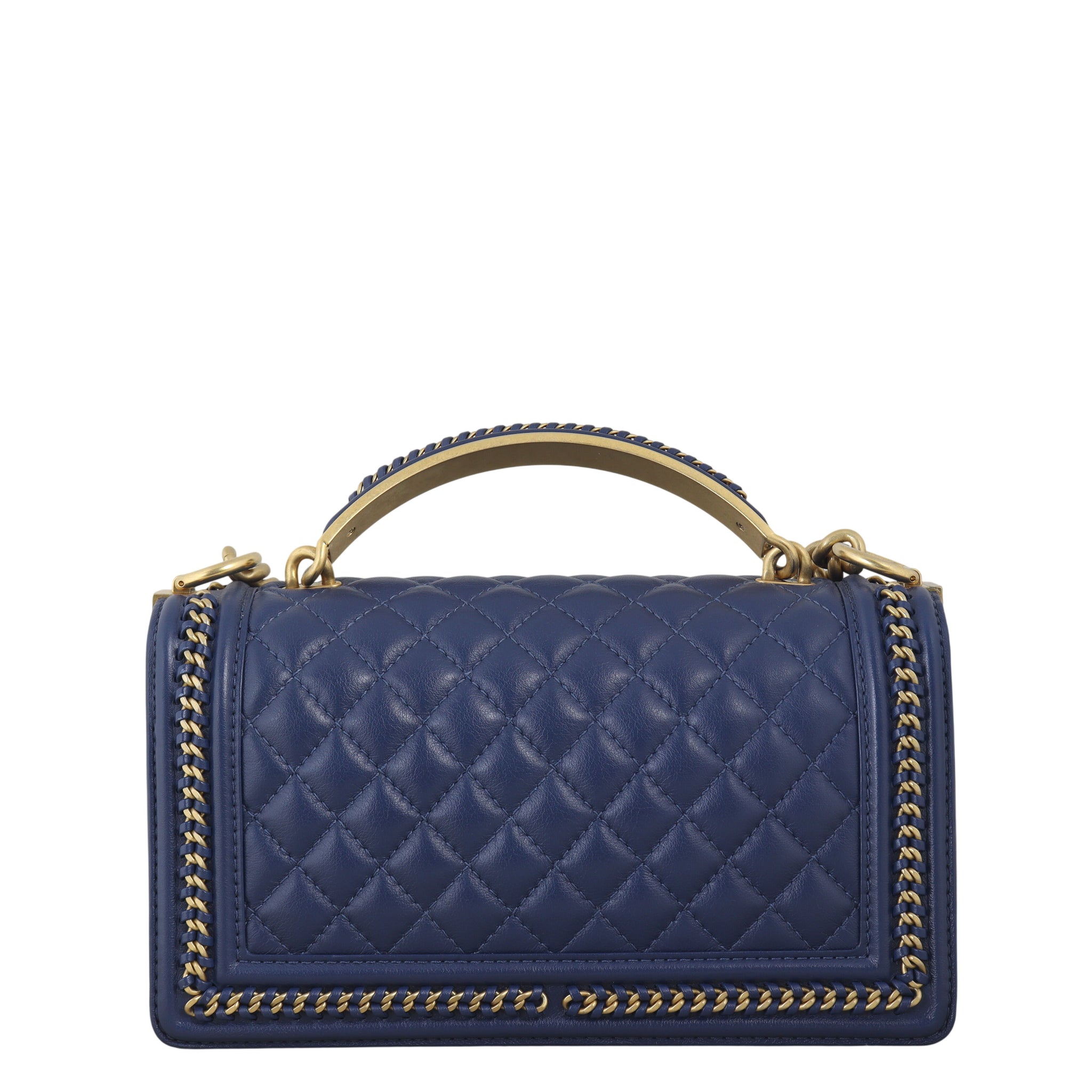 Chanel Boy Old Medium Paris-Rome Chain Top Handle