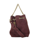 Chanel Paris-Rome On My Shoulder Bucket Bag Suede