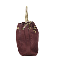 Chanel Paris-Rome On My Shoulder Bucket Bag Suede