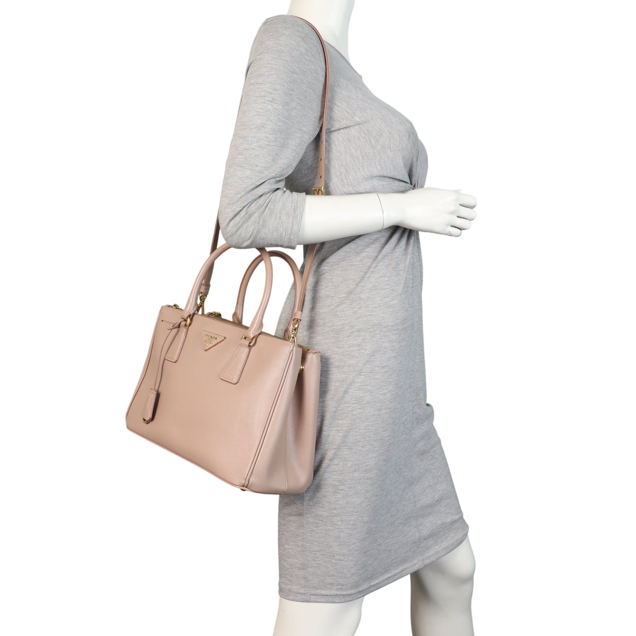 Prada Saffiano Lux Galleria Double Zip Tote Medium