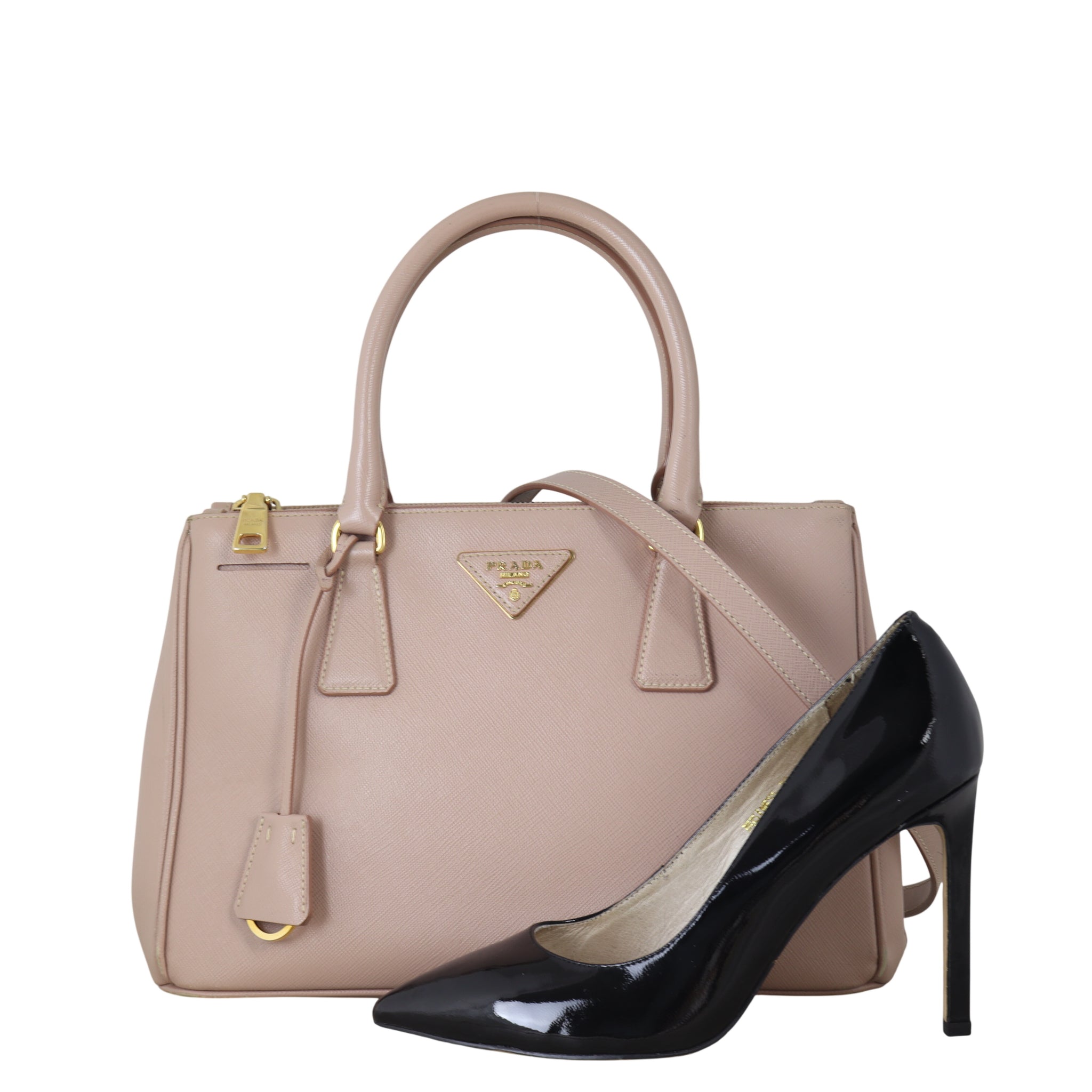 Prada Saffiano Lux Galleria Double Zip Tote Medium