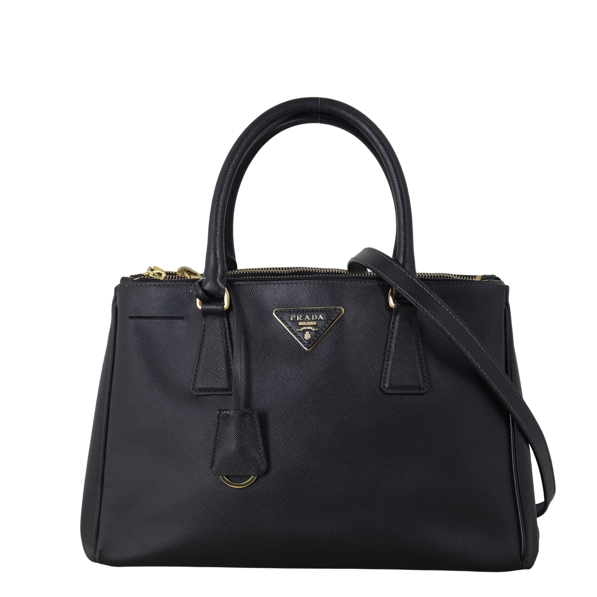 Prada Saffiano Lux Galleria Double Zip Tote Medium