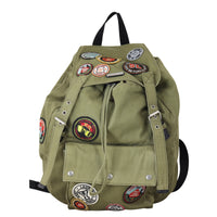 Saint Laurent Noe Canvas Multi Patch Backpack