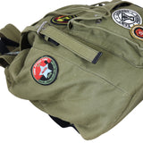 Saint Laurent Noe Canvas Multi Patch Backpack