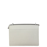 Saint Laurent Sunset Medium Croc-Embossed