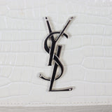Saint Laurent Sunset Medium Croc-Embossed