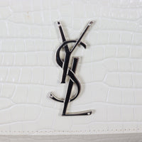 Saint Laurent Sunset Medium Croc-Embossed