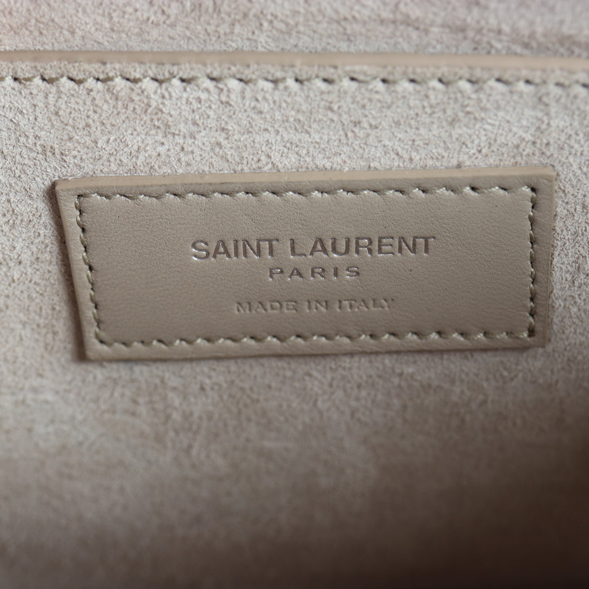 Saint Laurent Sunset Medium Croc-Embossed
