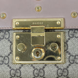 Gucci GG Supreme Padlock Small Shoulder Bag Pearl Studs