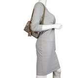 Gucci GG Supreme Padlock Small Shoulder Bag Pearl Studs