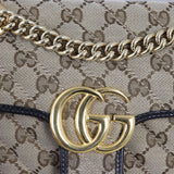 Gucci GG Canvas Marmont Diagonal Small Shoulder Bag