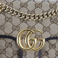Gucci GG Canvas Marmont Diagonal Small Shoulder Bag