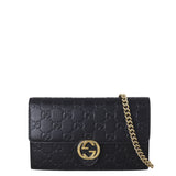 Gucci Guccissima Interlocking G Wallet on Chain