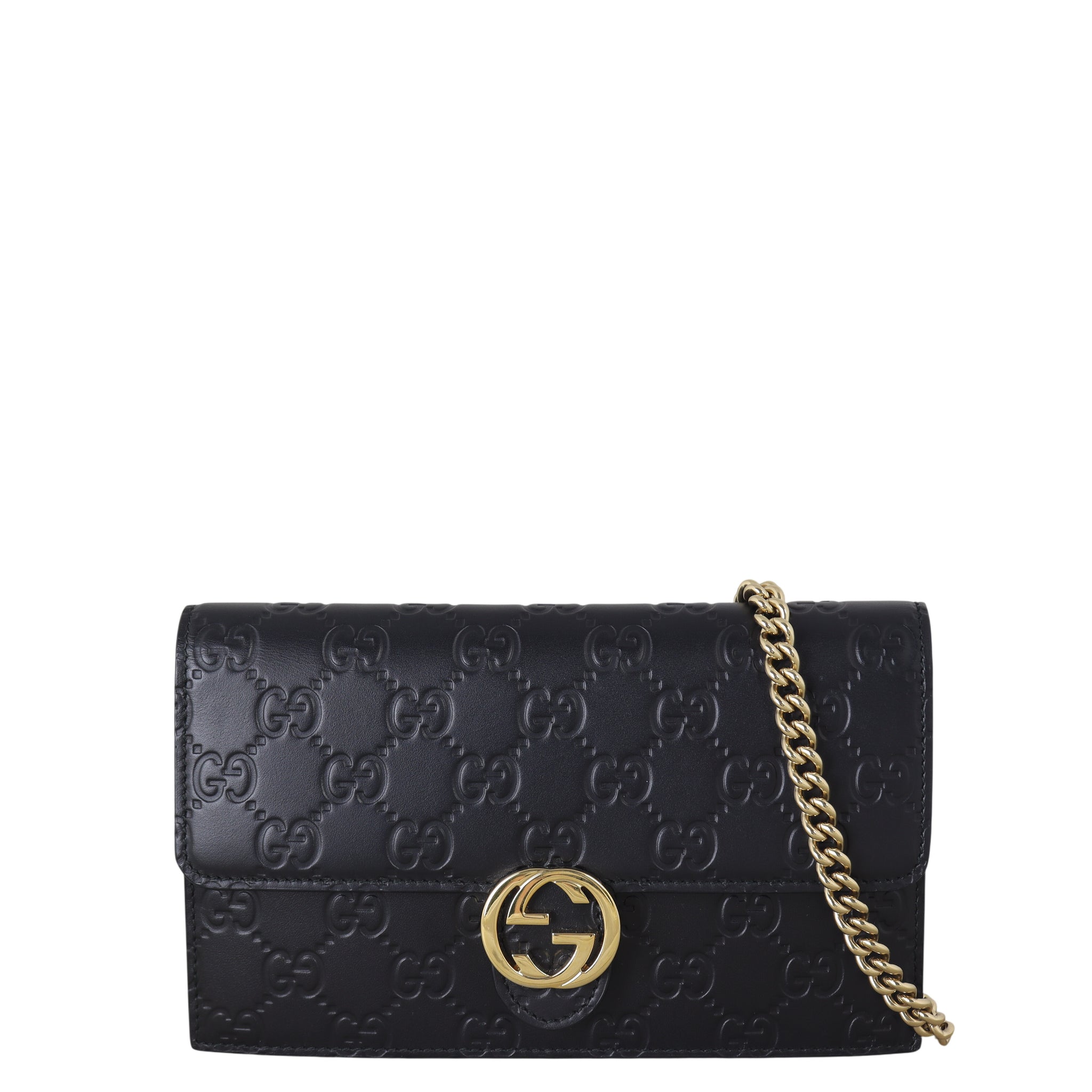 Gucci Guccissima Interlocking G Wallet on Chain