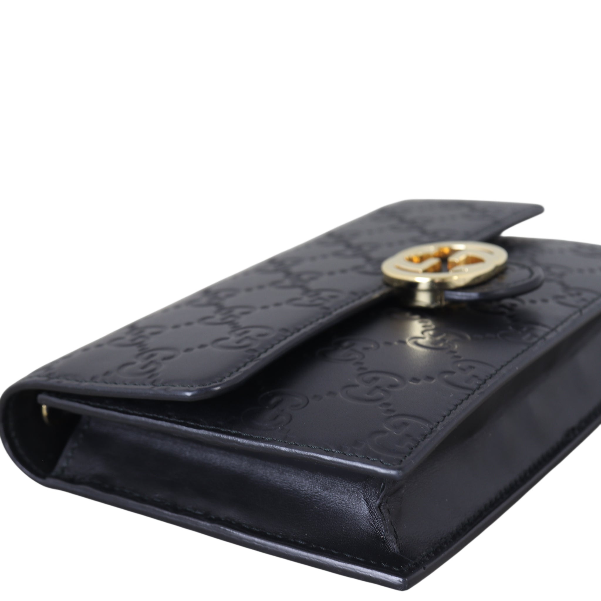 Gucci Guccissima Interlocking G Wallet on Chain