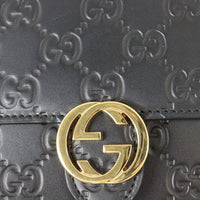 Gucci Guccissima Interlocking G Wallet on Chain