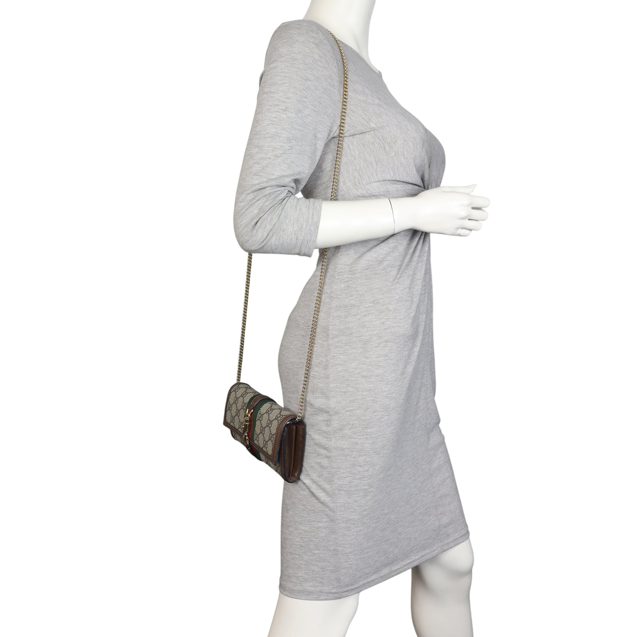 Gucci Jackie 1961 GG Supreme Wallet on Chain