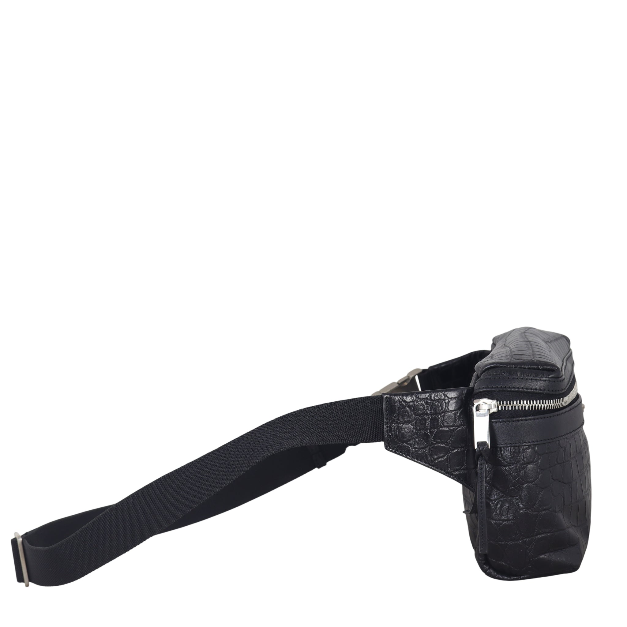 Saint Laurent City Belt Bag Croc-embossed