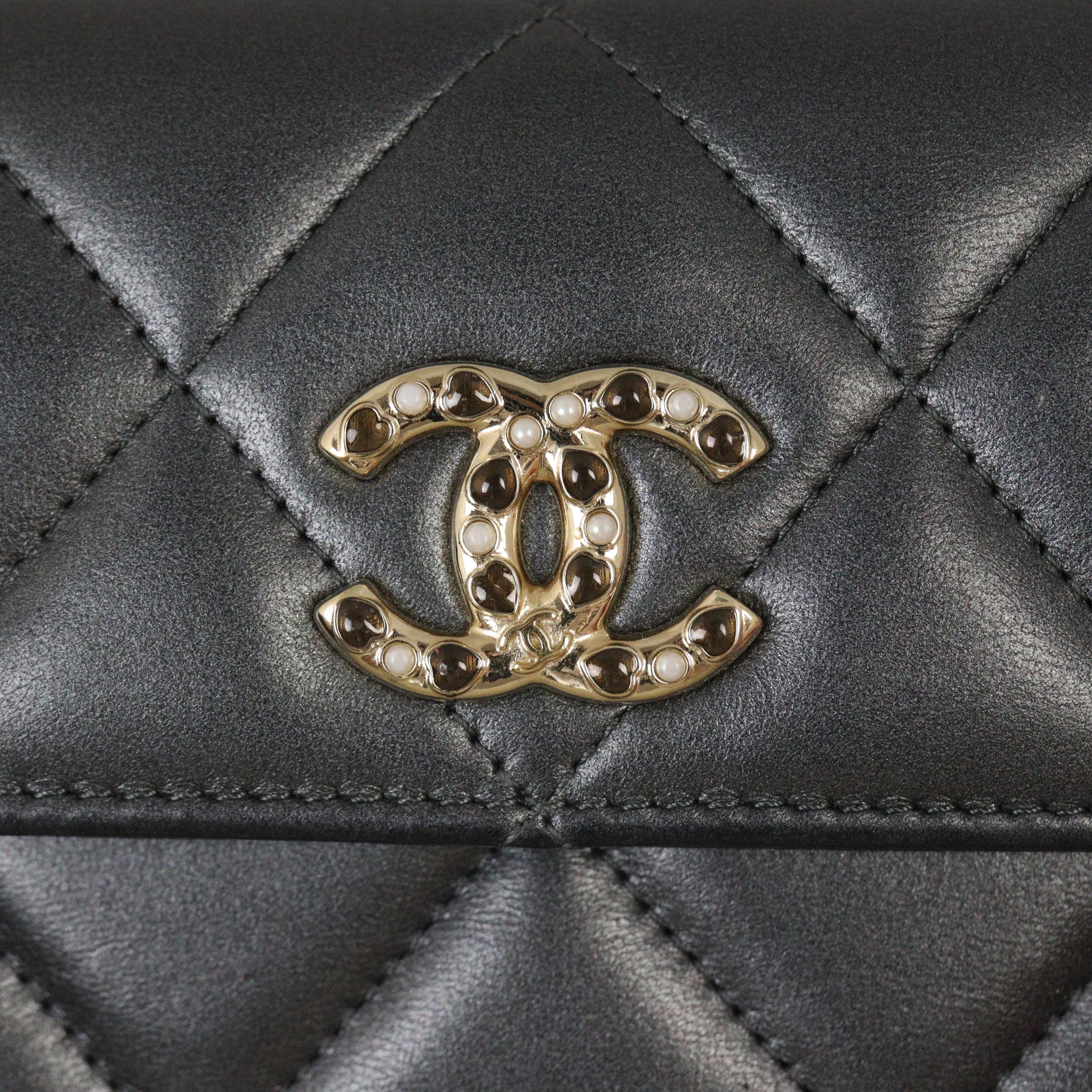 Chanel CC Trifiod Wallet Metallic