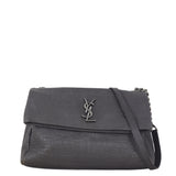 Saint Laurent West Hollywood Medium Croc-Embossed