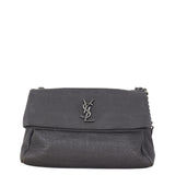 Saint Laurent West Hollywood Medium Croc-Embossed