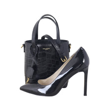 Saint Laurent Toy Shopping Tote Croc-embossed