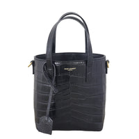 Saint Laurent Toy Shopping Tote Croc-embossed