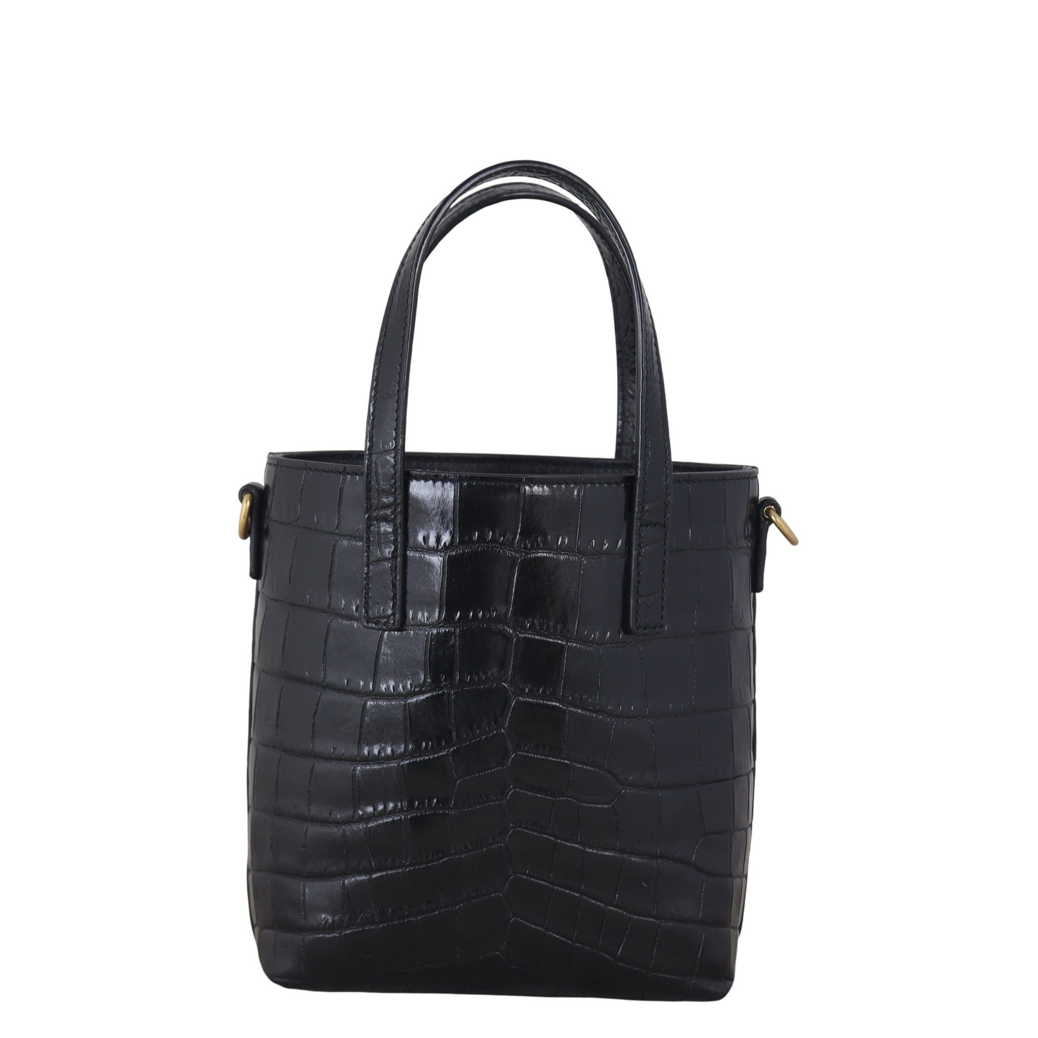Saint Laurent Toy Shopping Tote Croc-embossed