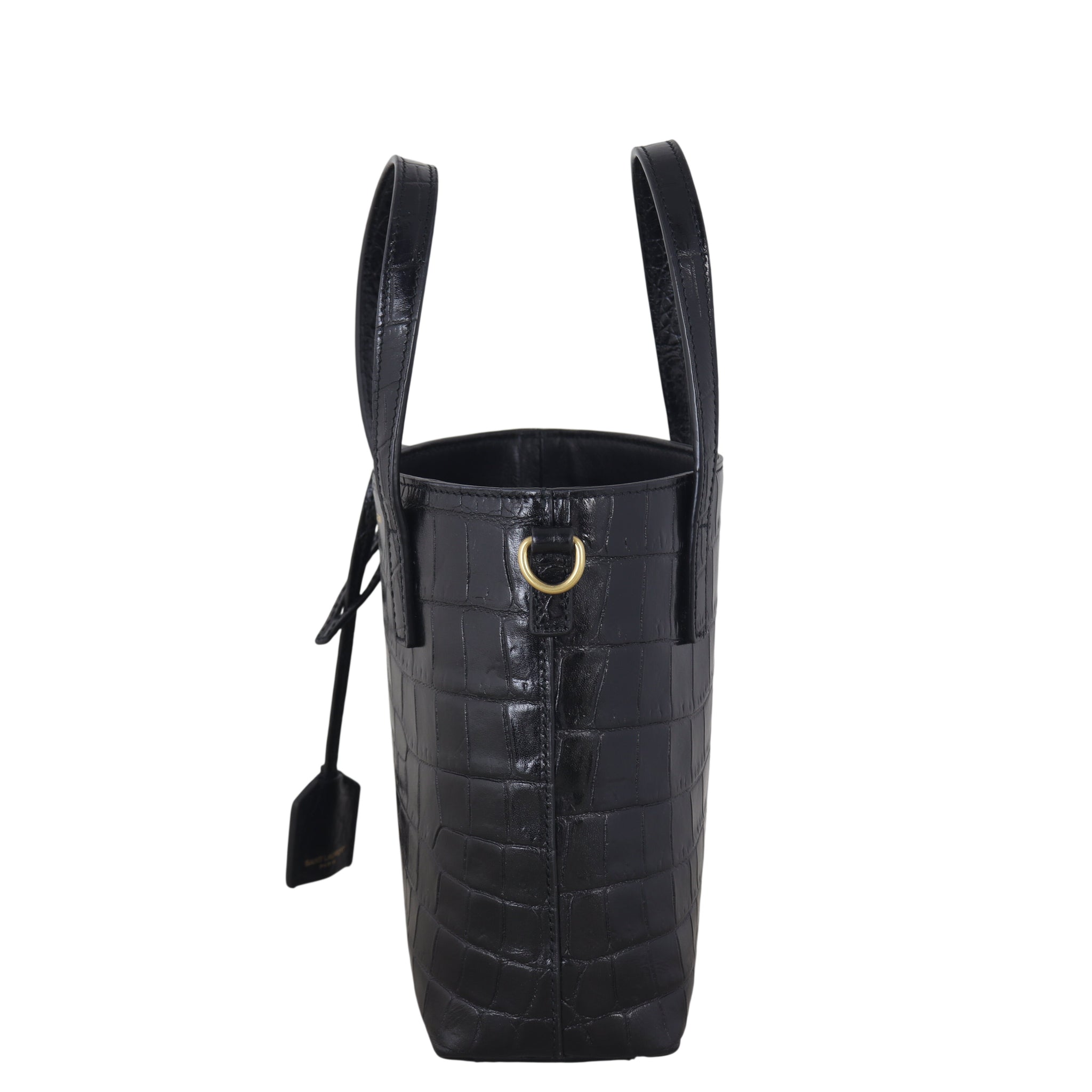 Saint Laurent Toy Shopping Tote Croc-embossed