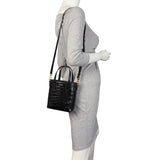 Saint Laurent Toy Shopping Tote Croc-embossed