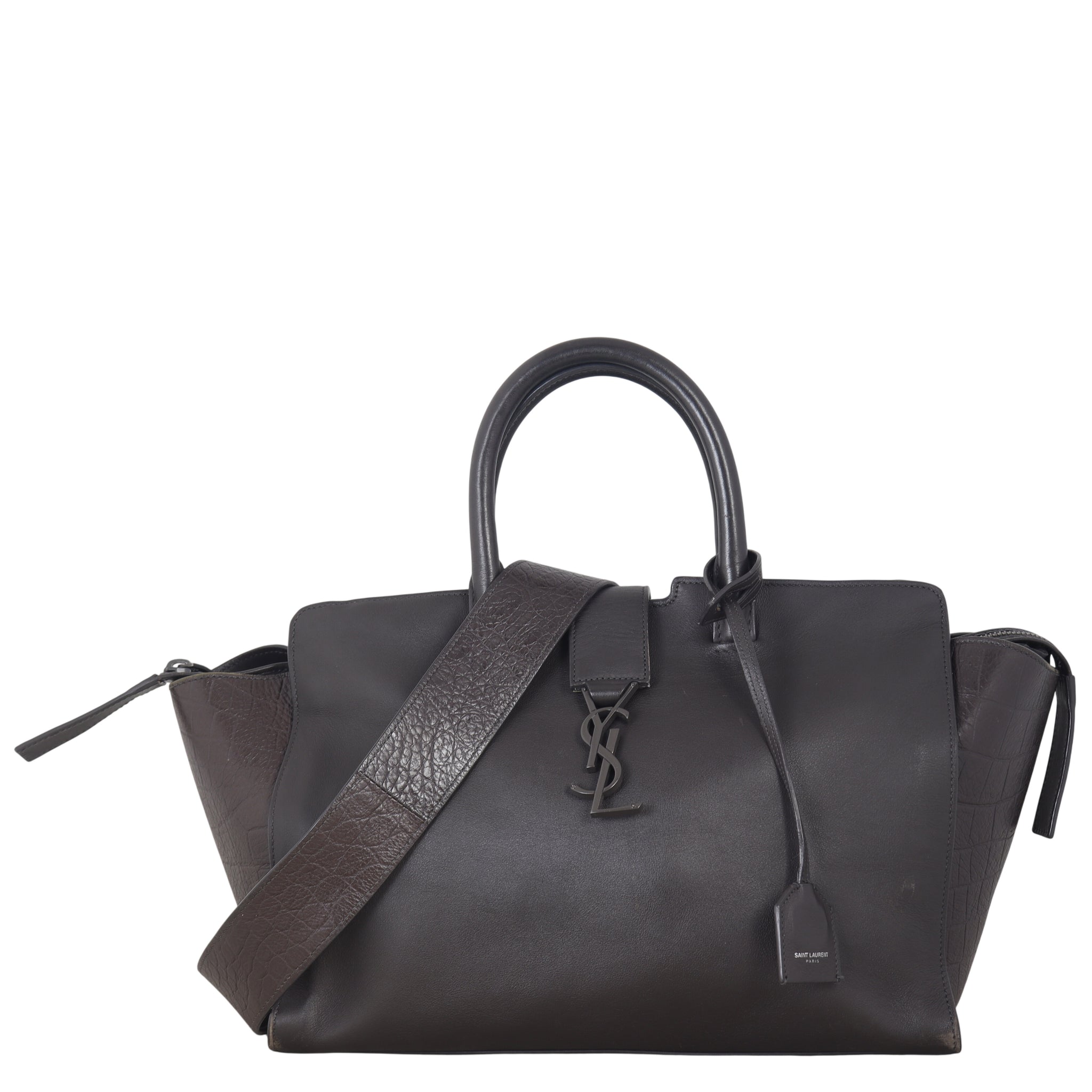 Saint Laurent Downtown Cabas Croc-Embossed