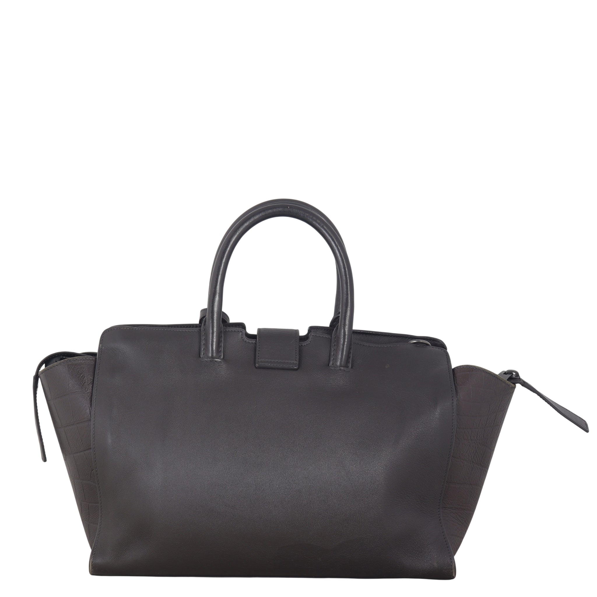 Saint Laurent Downtown Cabas Croc-Embossed