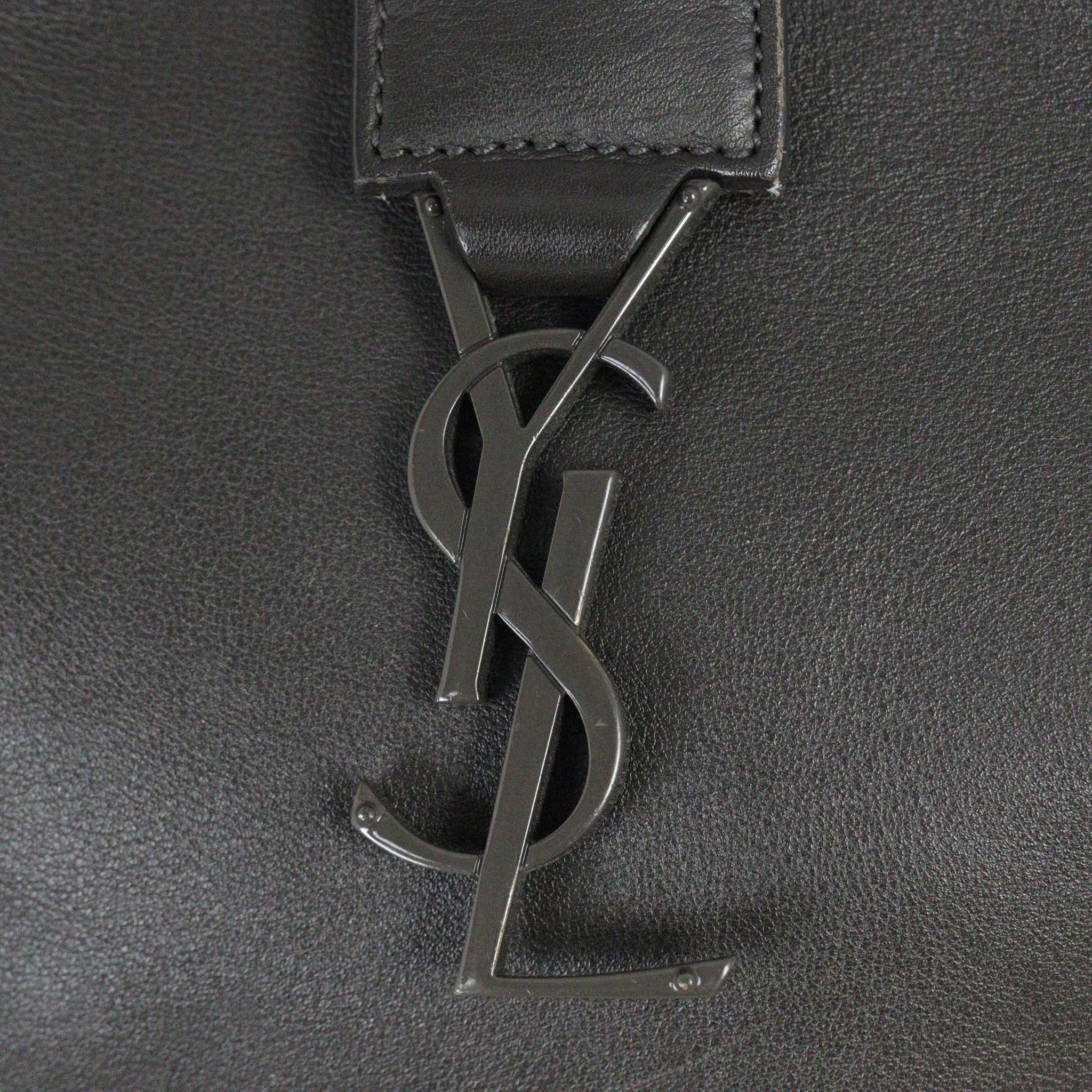 Saint Laurent Downtown Cabas Croc-Embossed