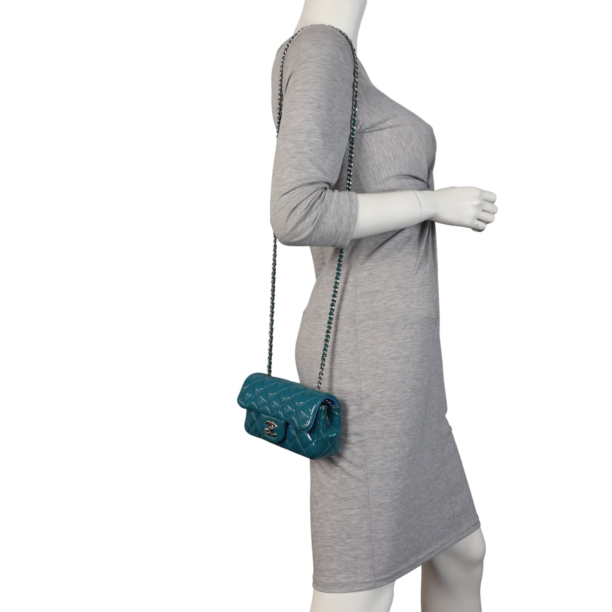 Chanel Classic Flap Extra Mini Rectangular Bag Patent