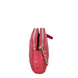 Chanel CC Double Zip Clutch with Chain