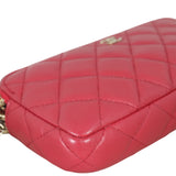 Chanel CC Double Zip Clutch with Chain
